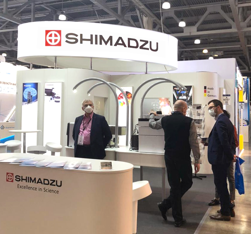 Стенд Shimadzu на выставке Аналитика Экспо-2021